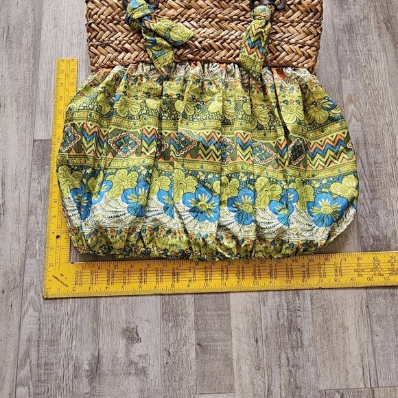 Cappelli Straworld Bohemian Beach Y2K Bag Green/Blue - Picture 4 of 9
